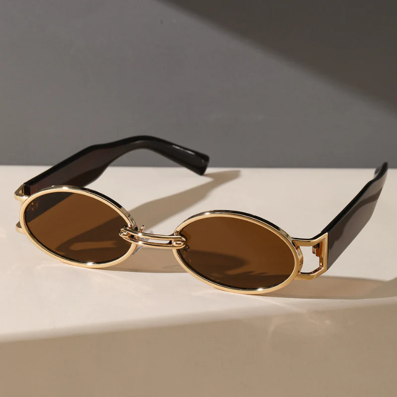 Golden Aura Retro Sunglasses